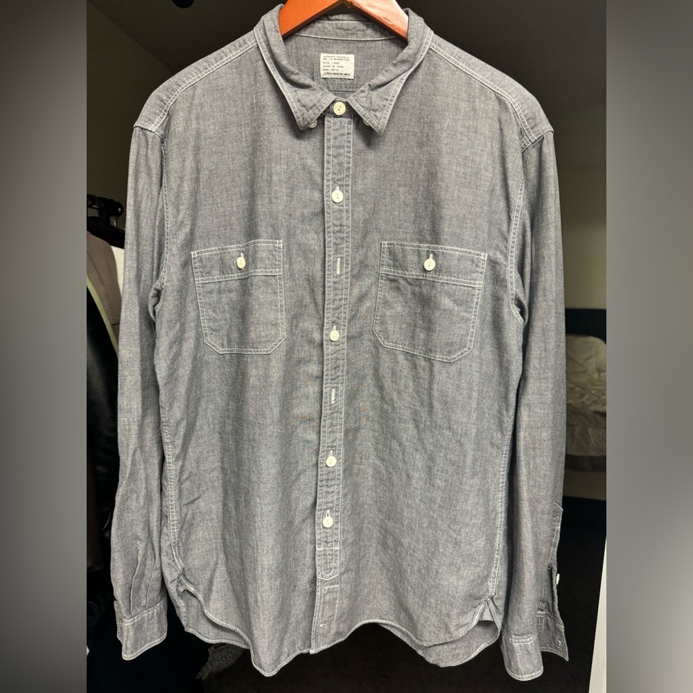 J. Crew Vintage Gray Chambray Button Up Shirt